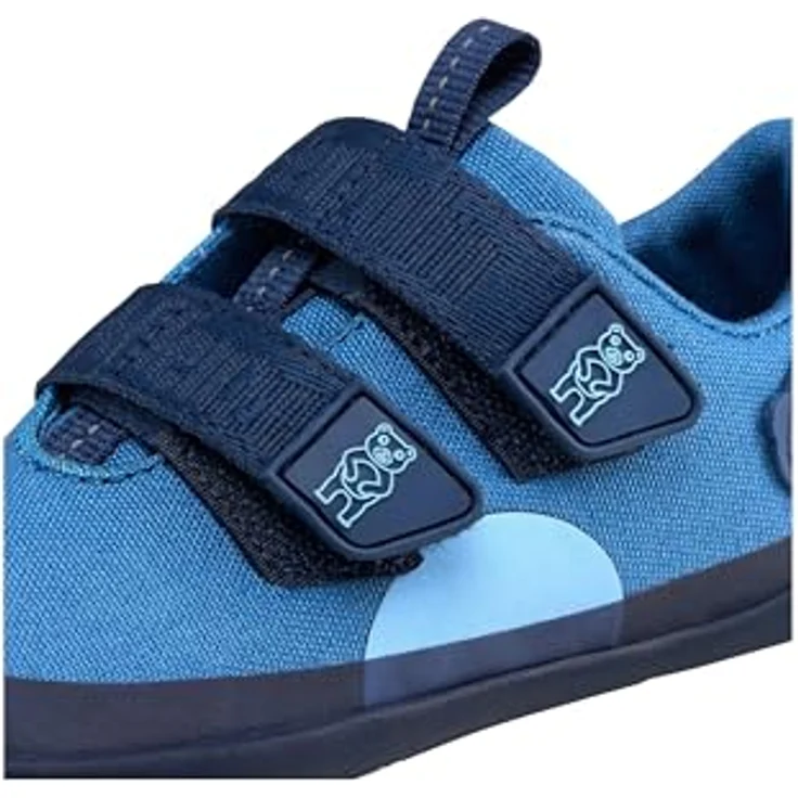 Affenzahn Kid's Barfussschuh Baumwolle Lucky, Unisex Kletterschuhe mit Gummisohle, Klettverschluss, Größe 26, Blau – Bild 7
