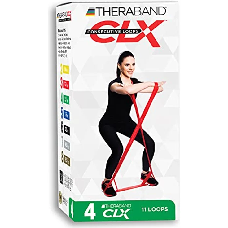 THERABAND Original Fitnessband CLX, Resistance Band zur Kraftsteigerung und Gewichtsreduzierung, 2,50 m, schwer, grün – Bild 5