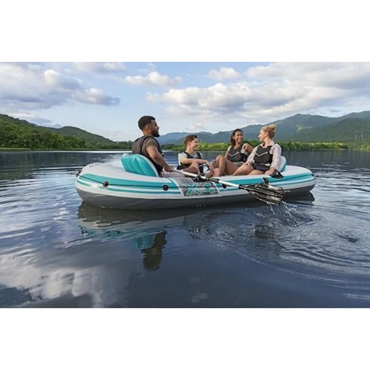 Bestway Hydro Force Adventure Elite X4, Schlauchboot 315 cm für 1 Person, robustes Inflata-Shield Pro-Material, mit Aluminium-Paddeln und Motorhalterung – Bild 3