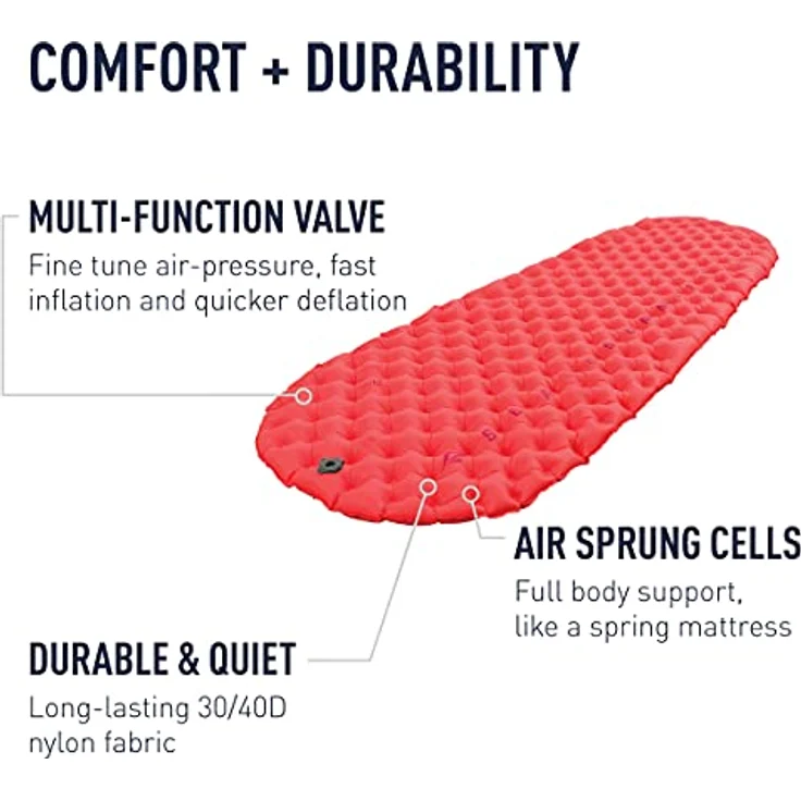 Sea to Summit Colchoneta hinchable aislada ULTRALIGHT WR, robuste Isomatte mit hoher Langlebigkeit und Qualität – Bild 5