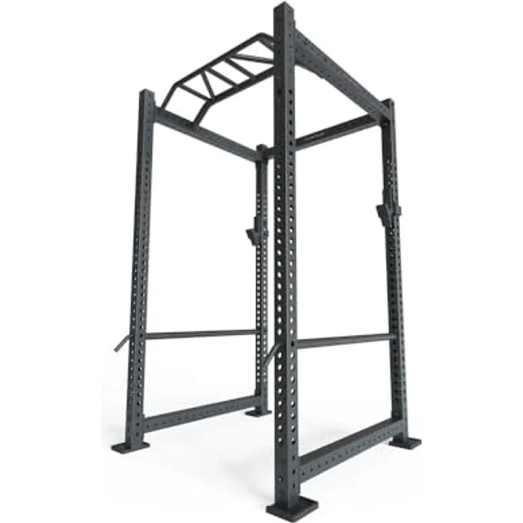 Atletica R8-Base3 Power Rack, 123cm x 123cm, 3mm Stahl auf 75mm Vierkantrohr, Basismodell, Studioqualität – Bild 4