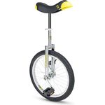 QU-AX Einrad Luxus 50,8 cm (20 Zoll), chrom - hochwertiges Einrad mit 2komponentenpedal und Flatcrowngabel