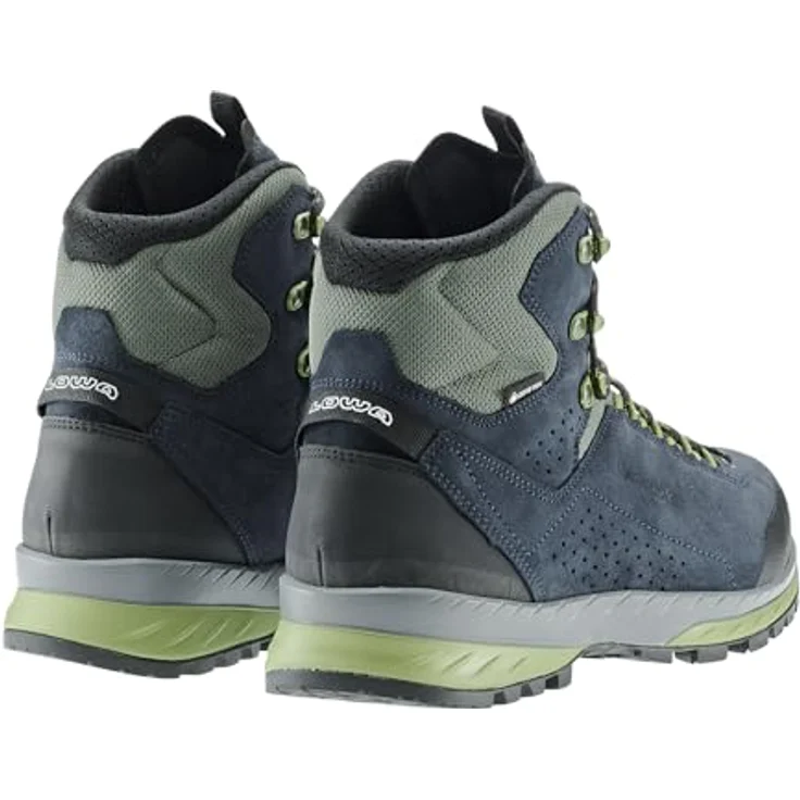 Lowa DELAGO GTX MID Herren Wanderschuhe, navy/farn, GORE-TEX Membran, robuste Lederoberfläche, Vibram®-Außensohle, Schuhweite normal, Größe 44 – Bild 4