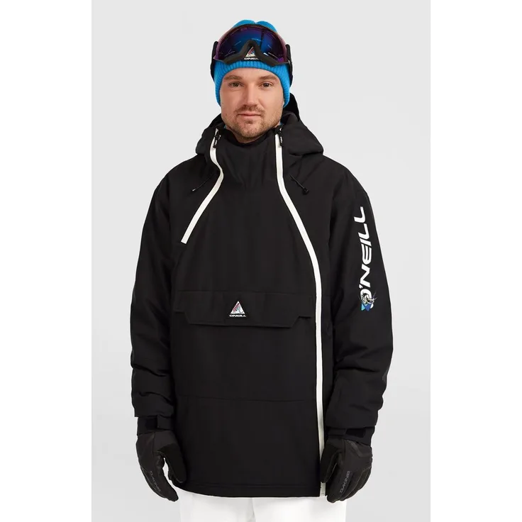 O'Neill Herren Skijacke Fwc'play Asymmetric Snow Jacket, wasserdicht und atmungsaktiv, Schwarz, Größe M