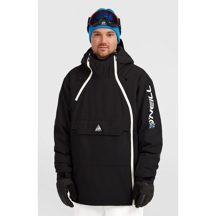 O'Neill Herren Skijacke Fwc'play Asymmetric Snow Jacket, wasserdicht und atmungsaktiv, Schwarz, Größe M