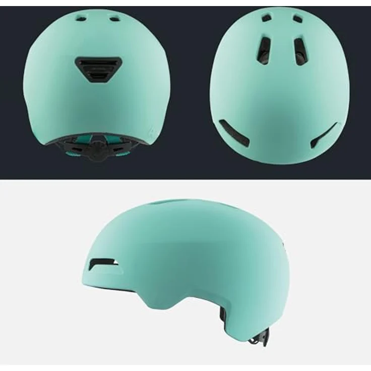 Alpina Haarlem Turqouise Matt, Fahrradhelm mit Inmold-Bauweise und Run System Ergo Flex +, türkis matt – Bild 4