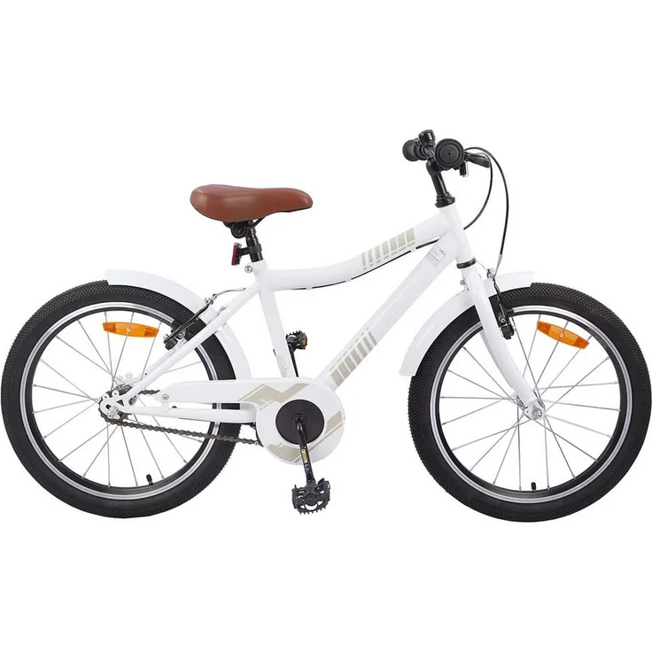 vidaXL Kinderfahrrad 20 Zoll, Einzelgang für 6-11 Jahre, verstellbarer Lenker und Sattel, weiß