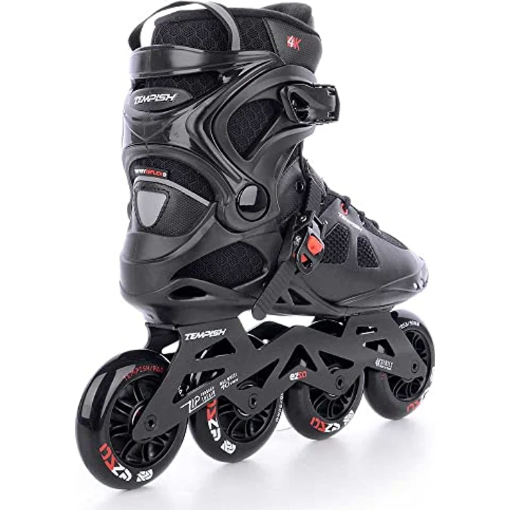 Tempish Ezza 90, Inline Skates für Erwachsene Unisex, schwarz-rot, Größe 41 mit Hot Press Seamless Cover Technologie und ABEC 9 Lager – Bild 4