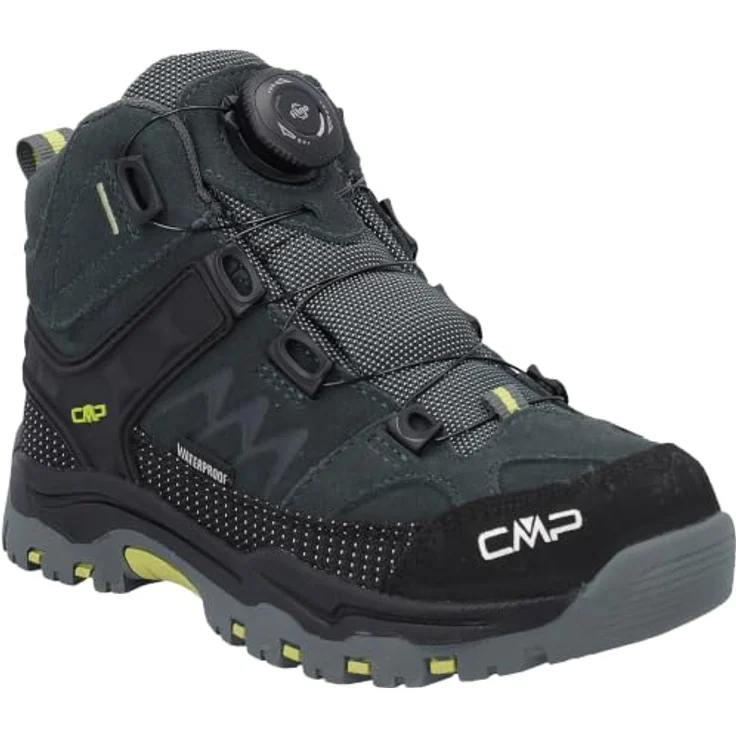 CMP Kids Kiruna Mid Fitgo WP, Kinder Wanderschuhe mit wasserdichtem Leder-Obermaterial und stabilisierender Sohle, grün – Bild 7
