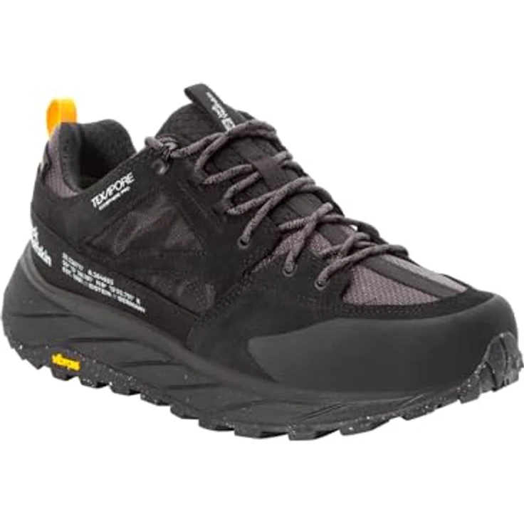 Jack Wolfskin Terraquest Texapore Low M, Herren Wanderschuhe mit Wetterschutz, Schwarz, Größe 44.5 – Bild 4