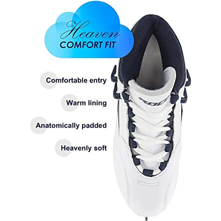 Roces Rfg 1 Damen Schlittschuhe, anatomische Polsterung, Karbonstahl-Schiene, Weiß, 38 EU – Bild 3