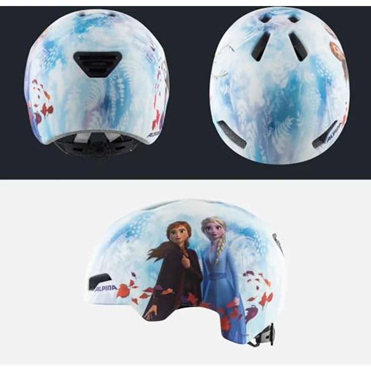 Alpina Kids Hackney Disney Frozen II, Größe 47 - 51 cm - Fahrradhelm, Farbe Blau-Weiß – Bild 5