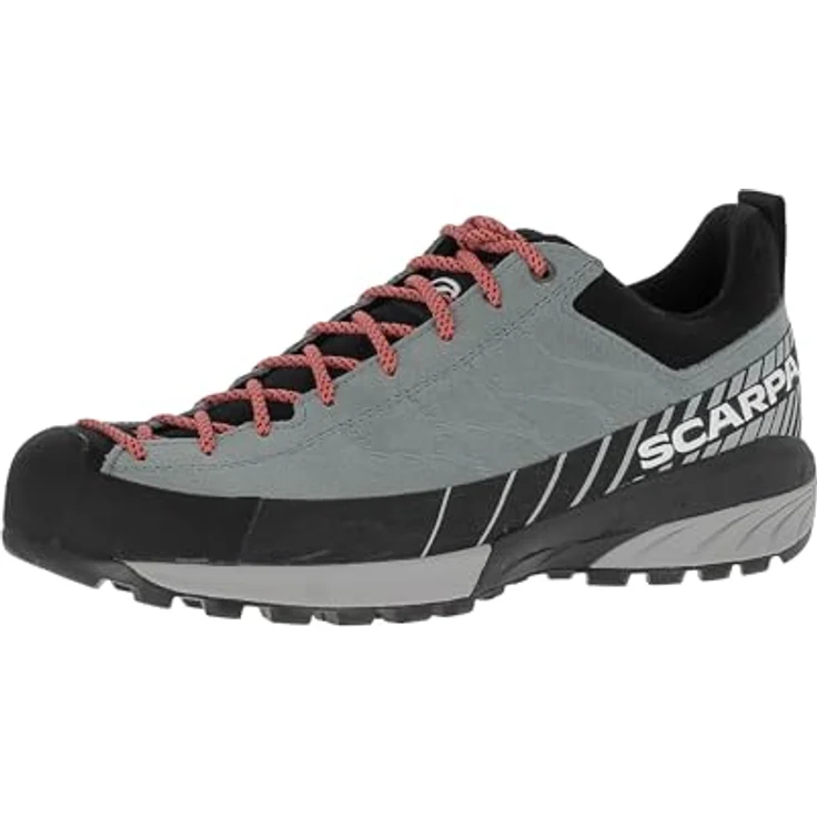 Scarpa Women's Mescalito, leichter Approachschuh aus wasserabweisendem Veloursleder, grau, 330 g, mit Vibram Litebase Sohle für optimale Traktion – Bild 1