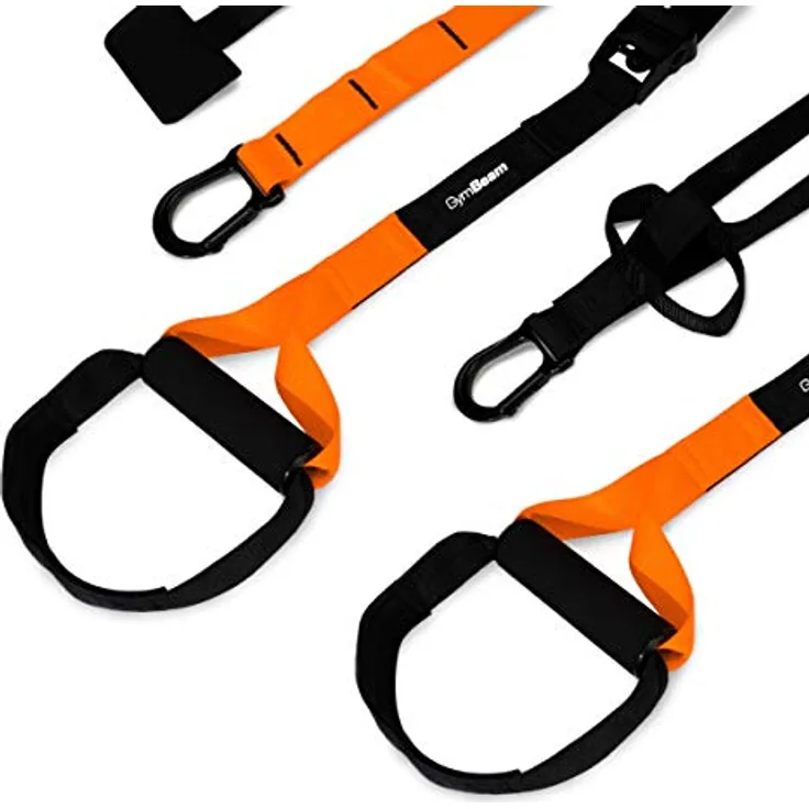 GymBeam Schlingentrainer Set, Fitnessgerät für Zuhause und Draußen, verstellbar, mit weichen Schaumstoffgriffen, leicht transportierbar