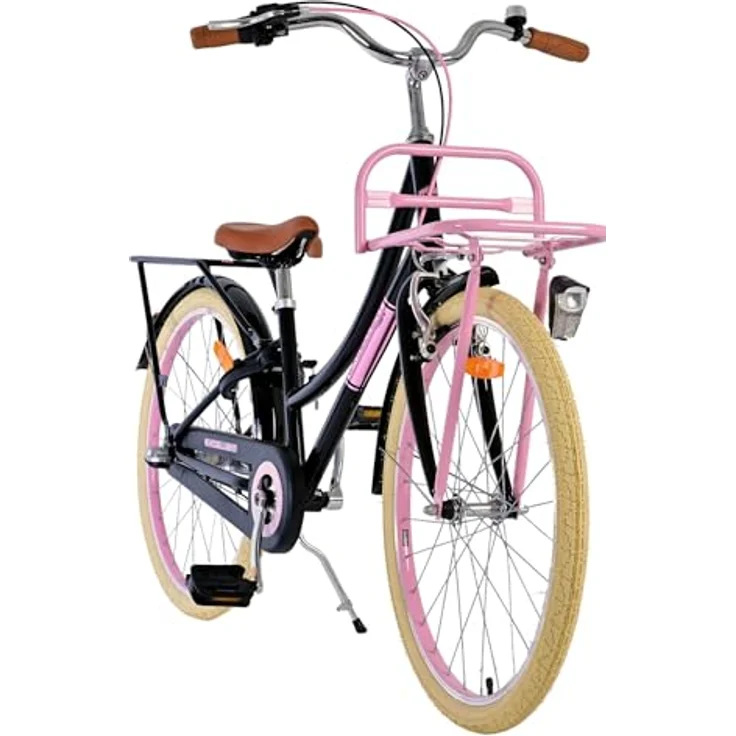 Volare Kinderfahrrad Excellent 24 Zoll für Mädchen, Schwarz, mit STVO-geprüfter Beleuchtung und Rücktrittbremse – Bild 7