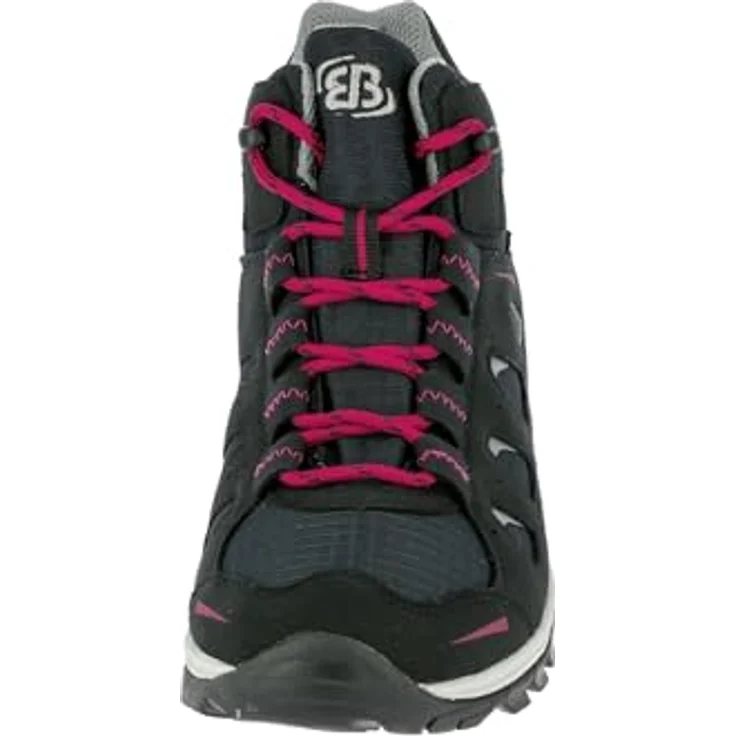 Brütting Damen Wanderschuhe, robuste Outdoorschuhe mit Schnürung, flacher Absatz 2 cm, Größe 42, Schwarz – Bild 3