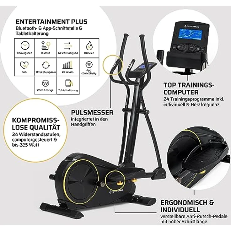 SportPlus SP-ET-9600-iE black/red – Bild 4