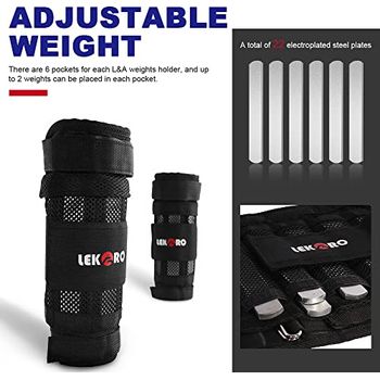 Dilwe Knöchelgewichte Verstellbar - Paar Bein- & Armgewichte Für Fitness