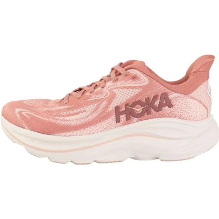 HOKA ONE ONE Damen Laufschuh CLIFTON 10, ultraleichte Dämpfung, verbesserte Passform, atmungsaktives Obermaterial, Blush / Rose Latte – Bild 6