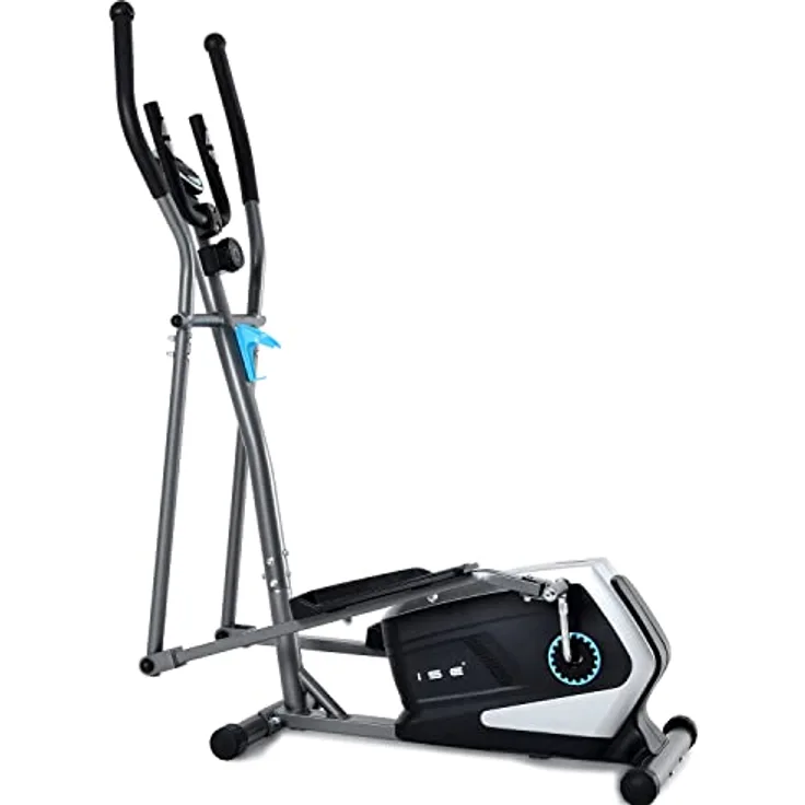 ISE Crosstrainer Ellipsentrainer für Zuhause Ellipsen Ergometer Elliptisch Heimtrainer mit Schwungmasse,8 Widerstandsstufen, Max. 120KG, SY-9801