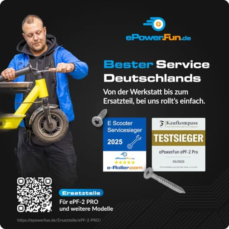 ePowerFun ePF-PULSE 960+ Plus, E-Scooter mit 104 km Reichweite, Vollfederung, 500 W Motor, ABE-zugelassen – Bild 6