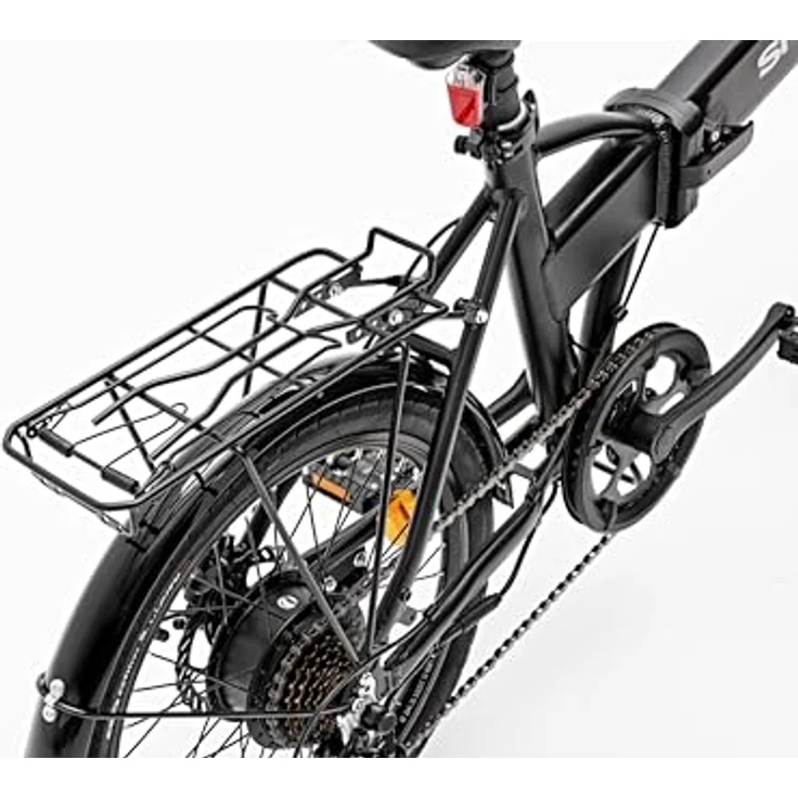 SHARP FD03EB Faltbares e-Bike 20 Zoll, Aluminium-Klapprad mit 250W Rückradmotor, Shimano 6-Gang, abnehmbarem 7,5Ah Akku, Federung vorne, LED-Display, bis 40 km Reichweite – Bild 2