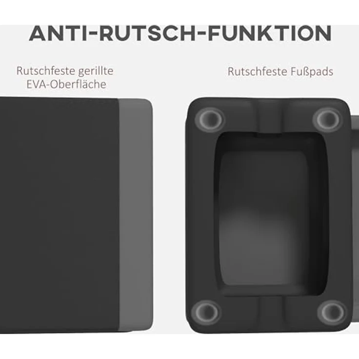 SPORTNOW Stepper, Höhenverstellbar 10,5/15,5/20,5 cm, Rutschfeste Oberfläche, Grau – Bild 4