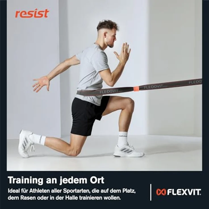 FLEXVIT Resist Band, Fitnessband für Ganzkörpertraining, HIT, Koordination und Stabilisierung, anthrazit – Bild 4
