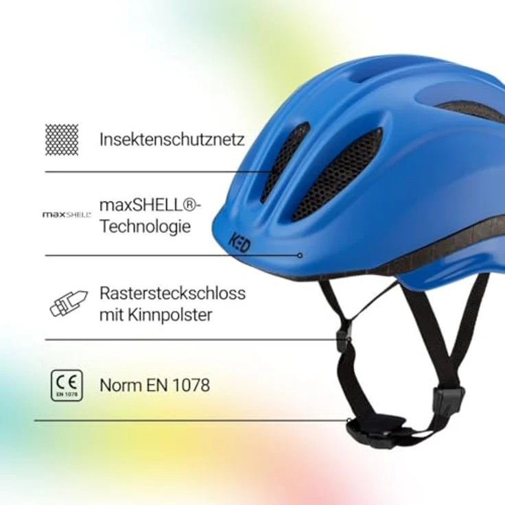 KED Kids Youth Meggy III Trend Fahrradhelm, Galaxy Blue, XS (44-49cm) - Made in Germany, MAX Shell-Technologie, verstellbares System für hohen Tragekomfort – Bild 3