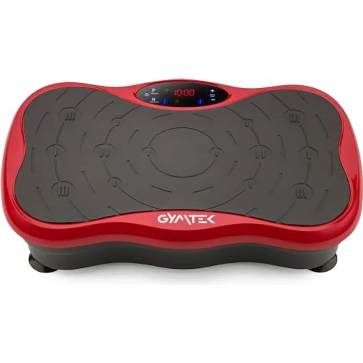 Gymtek Vibrationsplatte - Rüttelplatte Sport für Zuhause mit 99 Geschwindigkeitsstufen, 5 Trainingsprogrammen und Touchscreen - Ideal für Gewichtsabnahme, Fettverbrennung und Muskelaufbau (Rot) – Bild 2