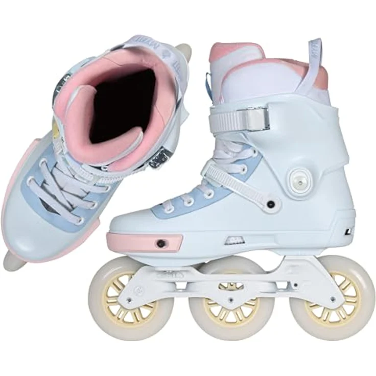 Powerslide Next Pastel 100, Inline Skates für Damen, verstärkter Glasfaser-Korpus, Memory-Schaum-Innenausstattung, verstellbares Aluminium-Chassis, Rollen 100 mm 86A, Pastellfarben – Bild 2