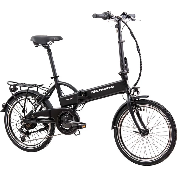 F.lli Schiano E-Sky Klapprad, 20 Zoll Pedelec mit 280Wh Akku, 7-Gang Kettenschaltung, schwarz
