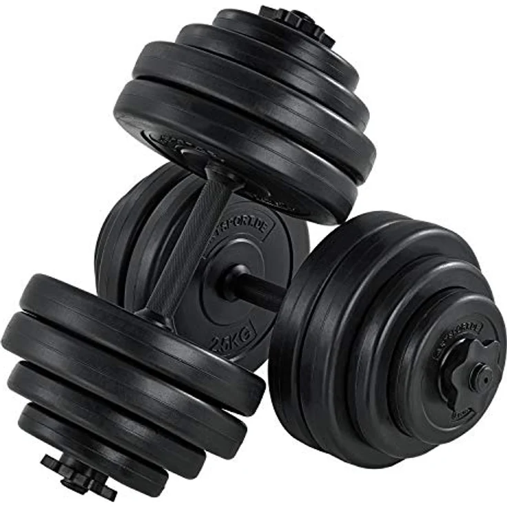 ArtSport 2er Hantelset 30kg - Kurzhantel Set mit 2 Kurzhanteln, 16 Gewichte Hantelscheiben und Sternverschlüsse - Krafttraining Kurzhantelset Hantel – Bild 1