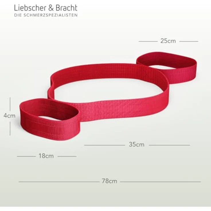 Liebscher & Bracht Original Schlaufe, rote Übungsschlaufe aus 100% Baumwolle zur Engpassdehnung, inkl. App mit Anwendungsvideos – Bild 6