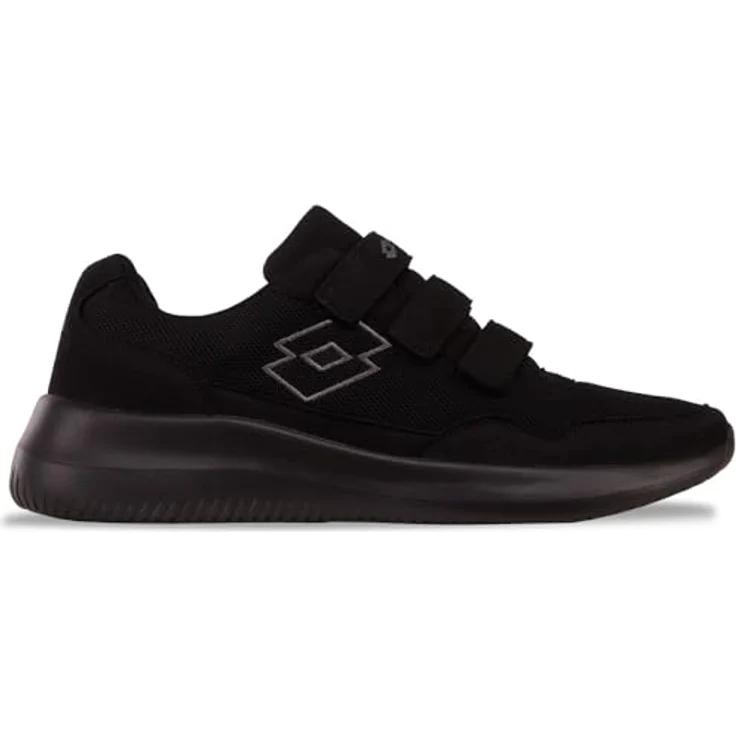 Lotto Herren-Sneaker CONNECT VL OC, Laufschuhe mit Klettverschluss und Gummi-Sohle, schwarz-grau, EU Größe 36 – Bild 1