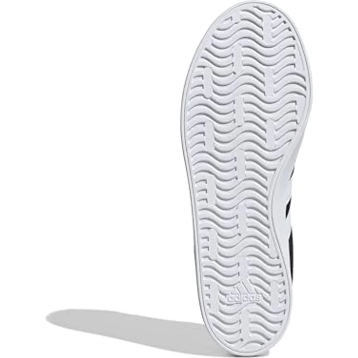 adidas VL Court 3.0 ID6278, Laufschuhe aus weichem Leder mit vulkanisierter Gummiaußensohle, schwarz/weiß – Bild 9
