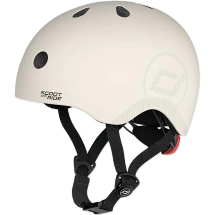 Scoot and Ride Highwaykick Helmet ML, Sicherheitshelm für Jugendliche, Kopfumfang 55-59 cm, Steel Farbe, mit LED Licht und Magnetverschluss – Bild 2