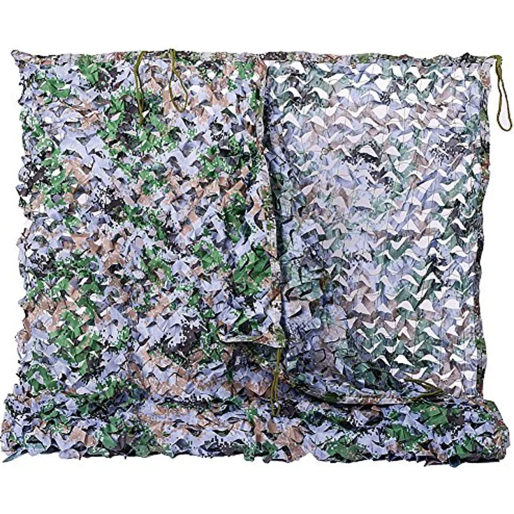 NINAT Tarnnetz Camouflage Netz 2x3m aus 150D-Polyester, oliv-grün, für Jagd und Outdoor-Aktivitäten – Bild 1