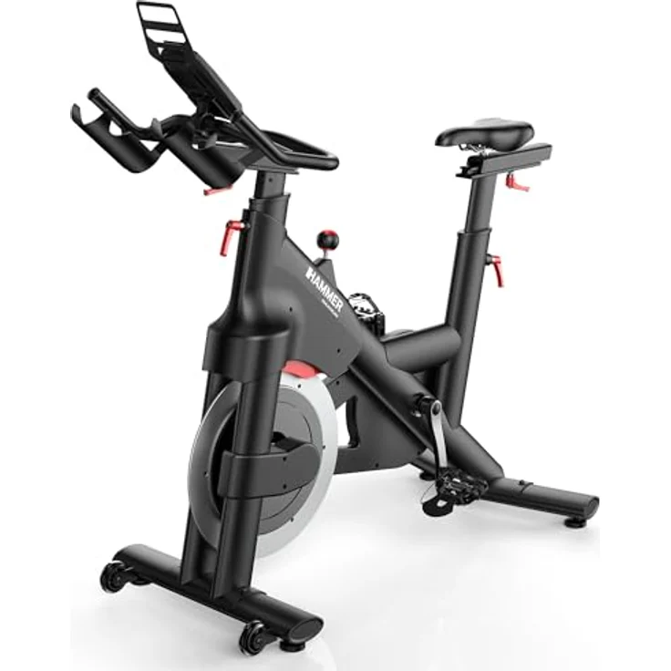 HAMMER Speedbike Speed PRO, Indoor Cycle Heimtrainer mit 22 kg Schwungmasse, Bluetooth, kompatibel mit Kinomap & Zwift, stabil bis 150 kg – Bild 4