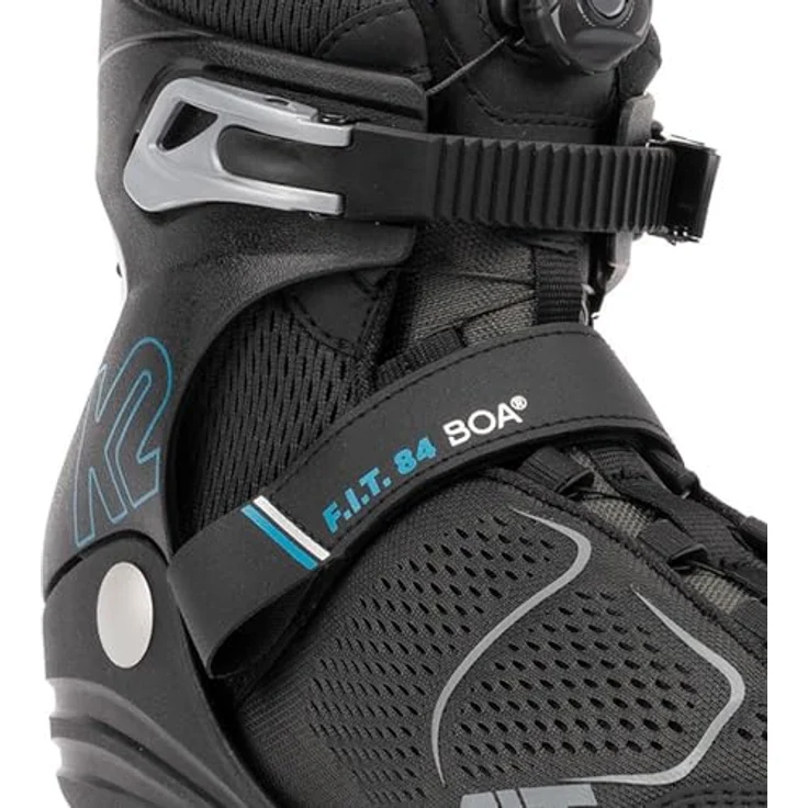 K2 F.I.T. 84 BOA Inline Skates Herren grau - blau EU 41.5, mit Boa® Verschlusssystem und Aluminium Schiene – Bild 4