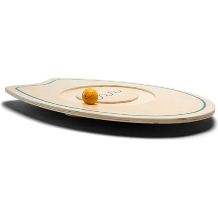 BS Toys Balance-Board, Lernspiel zur Förderung von Gleichgewicht und Koordination, mit 1 Brett und 5 Bällen, für Kinder ab 4 Jahren – Bild 5