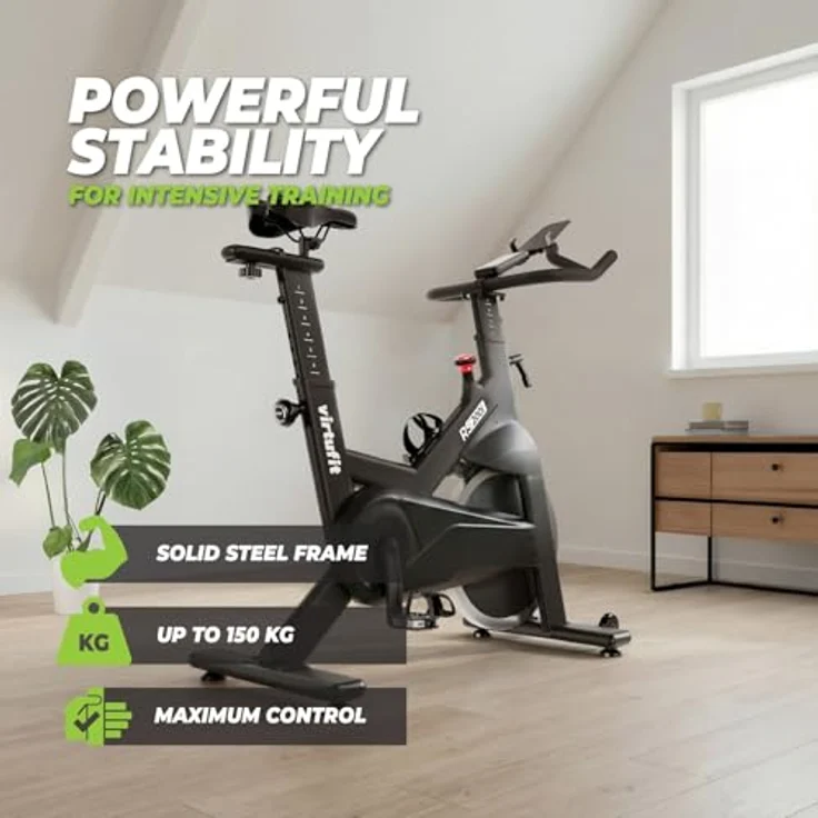 VirtuFit RS200i Indoor Cycle, Magnetisches Speedbike mit Bluetooth, 22 kg Schwungrad und ergonomischem Lenker – Bild 9