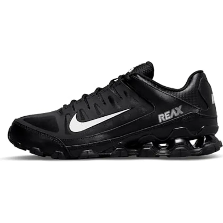 Nike Reax 8 TR, Herren Sneaker mit reaktionsfreudiger Dämpfung und dynamischem Schnürsystem, schwarz