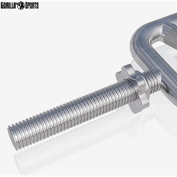 GORILLA SPORTS® Trizepstrainer - Ø 30mm, bis 200 kg Belastbar, Rahmenhantel mit 2 Sternverschlüsse, aus Chrom - Trizeps Hantelstange, Trizepsstange, Trizeps Bizeps Stange – Bild 4