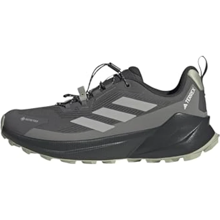 adidas TERREX Hikingschuh, Größe 46.5 EU, Speed Lacing, Grey Six / Grey Two / Halo Green – Bild 1