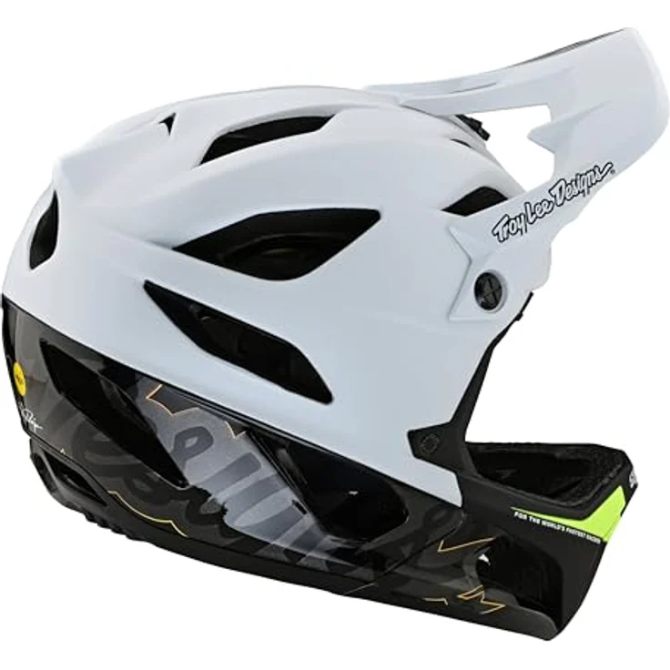Troy Lee Designs Stage MIPS Helm, Mountainbike-Helm mit 14 Belüftungsöffnungen, Farbe: signature white, Größe: XL/XXL (60-63 cm) – Bild 4
