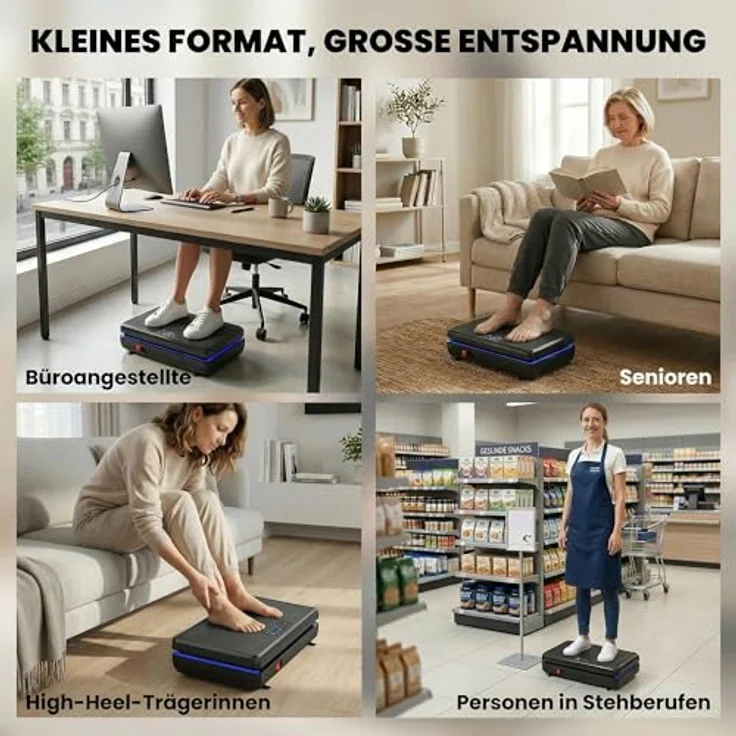 SPORTNOW Vibrationsplatte Rüttelplatte mit 120 Intensitätsstufen, 5 Vorprogrammen und Widerstandsbändern, schwarz – Bild 9