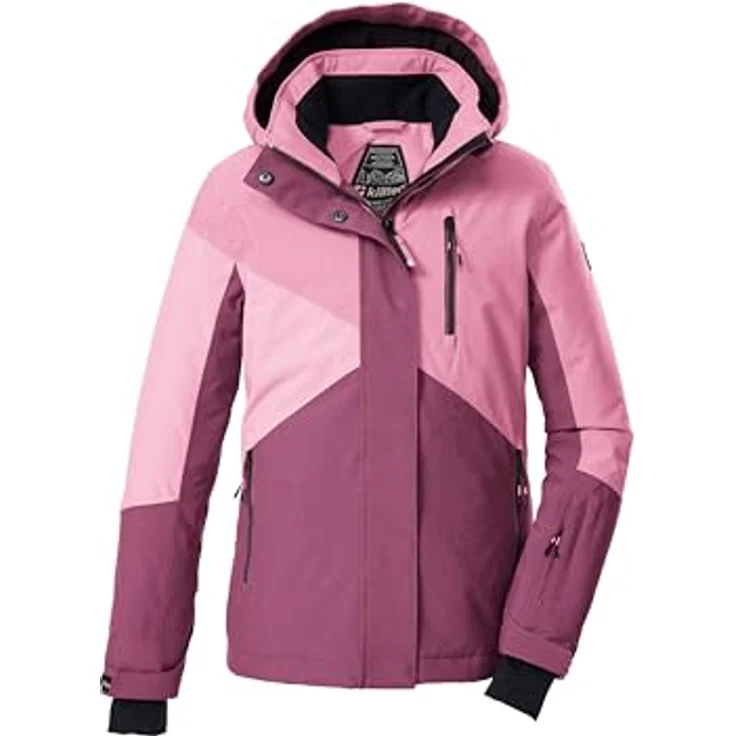 Killtec Mädchen Skijacke KSW 209 GRLS, Funktionsjacke mit Kapuze, Schneefang und 10.000 mm Wassersäule, Colourblock Design – Bild 1