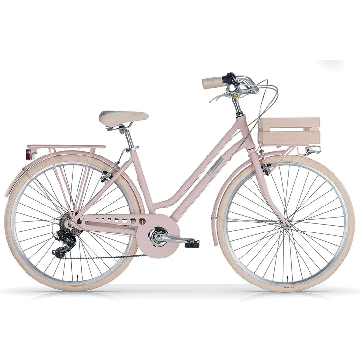 MBM Citybike 28 Zoll New Apostrophe Woman, Damenfahrrad grau/beige mit 7-Gang SHIMANO Schaltung