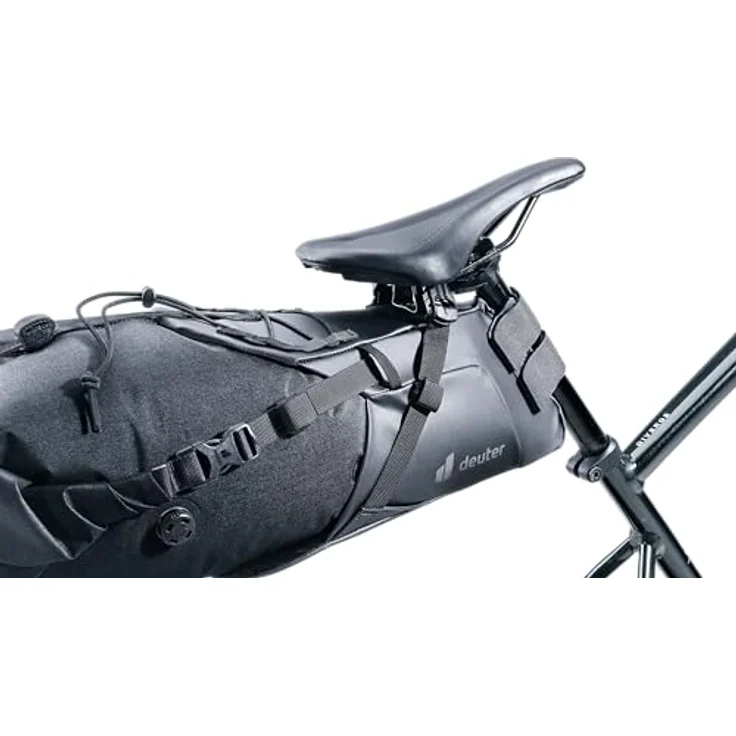 Deuter Velotasche Saddle Pack, 16 l, wasserdicht mit Roll-Top und elastischem Kompressionszug – Bild 9